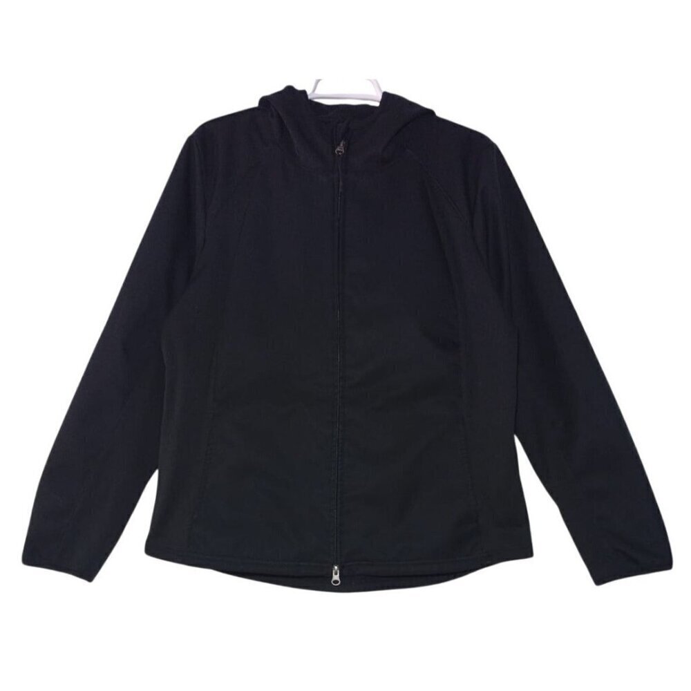 Champions unisex Softshell Hooded Jacket Black Size L, Used.